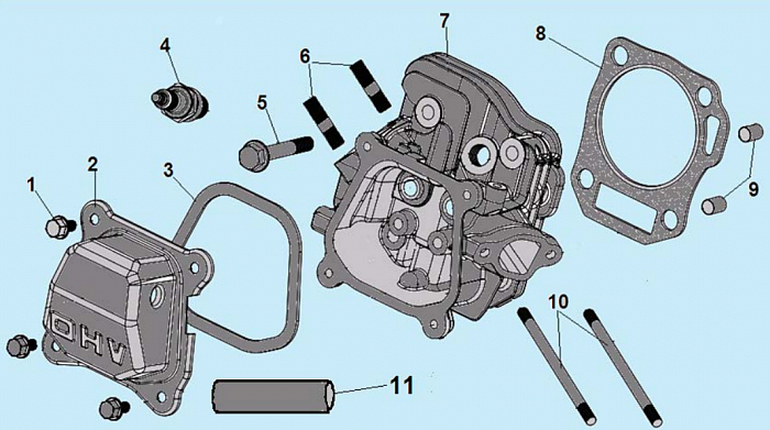 2 ГОЛОВКА БЛОКА МОТОПОМПА CHAMPION GP80