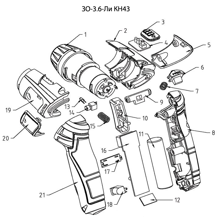 Отвертка трансформер ЗО-3.6-Ли КН43